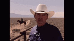 Cowboy Saying Yup GIF