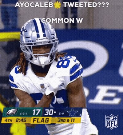 Cowboys Football Player In Front Of Scoreboard GIF