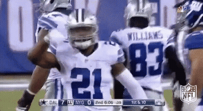 Cowboys Football Players Celebrating Touchdown GIF