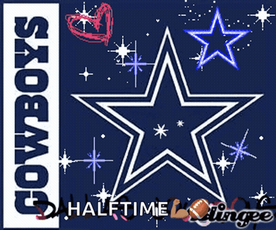 Cowboys Halftime Sign With Rainbow Star GIF
