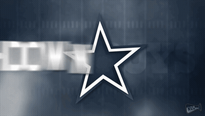 Cowboys Logo With White Star On Dark Background GIF