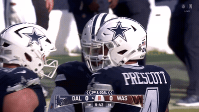Cowboys Player Cooks Running Towards Fans GIF