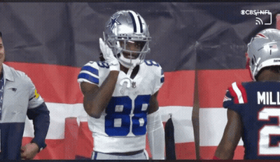 Cowboys Player Number 88 With American Flag GIF