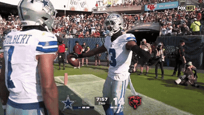 Cowboys Players Gilbert And 3 Celebrate Touchdown GIF