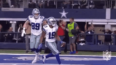 Cowboys Players Running On Field GIF