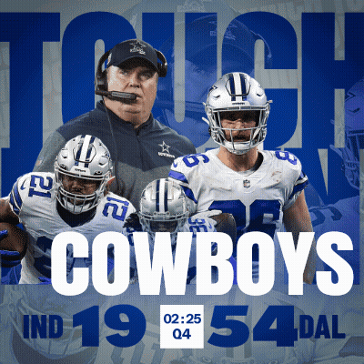 Cowboys Poster With Players And Coach GIF