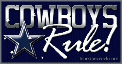 Cowboys Rule Sign With Star GIF