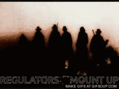 Cowboys Standing In Line Regulators Mount Up GIF