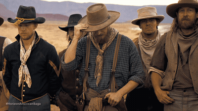 Cowboys Standing Together Horizon American Saga GIF