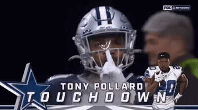 Cowboys Tony Pollard Holding Finger To Lips GIF
