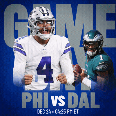 Cowboys Vs Eagles Game Poster GIF