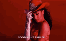 Cowgirl Good Night Parler Wink GIF