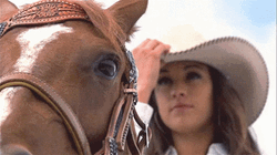 Cowgirl Horse Hat Gesture GIF