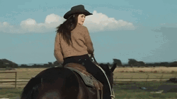 Cowgirl Horse Ride  GIF