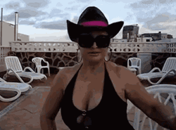 Cowgirl Sexy Swimsuit GIF