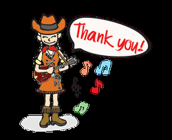 Cowgirl Thank You Sing Guitar GIF