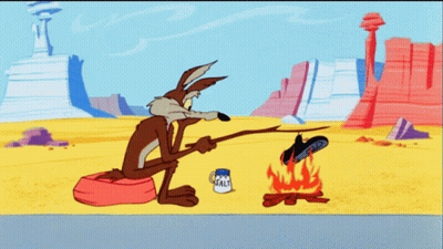 Coyote And Road Runner Standing Together GIF