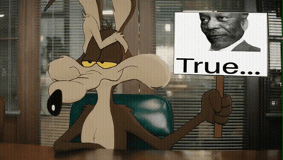 Coyote Holding Sign Saying True GIF