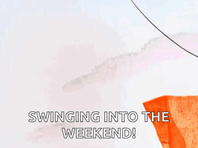 Coyote Laying On Cliff Swinging Into The Weekend GIF