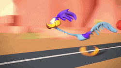 Coyote Riding A Bomb Fail Chasing Road Runner GIF