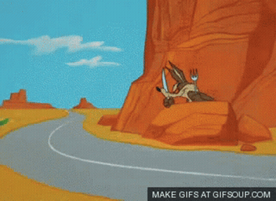 Coyote Running Down Road Make Gifs At Gifsoup GIF