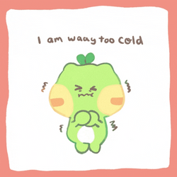 Cozy Cold Frog Sleeping GIF