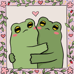 Cozy Love Frog Valentines Day Love  GIF