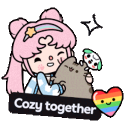 Cozy Together Hug Sticker GIF