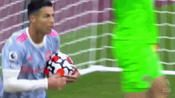 Cr7 Pointing And Running GIF