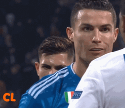 Cr7 Pointing At Teammate GIF