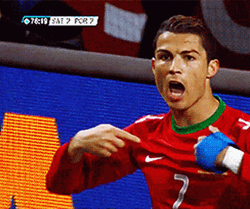 Cr7 Pointing Down GIF