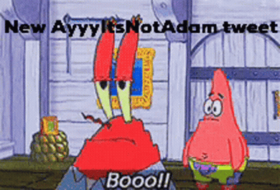 Crab And Patrick From Spongebob Squarepants Are Standing Next To Each Other GIF