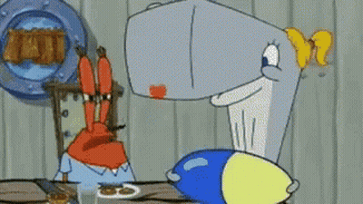 Crab and Whale Sitting at Table