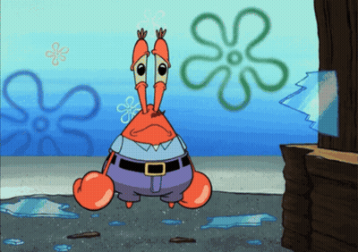 Crab Beside Spongebob Flower GIF