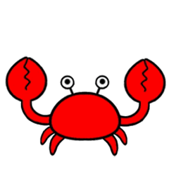 Crab Chibi Cartoon Sticker