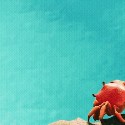 Crab Flying Through Water GIF