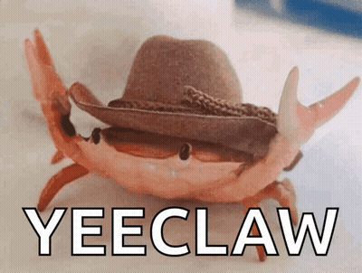 Crab In Cowboy Hat Yeeclaw GIF