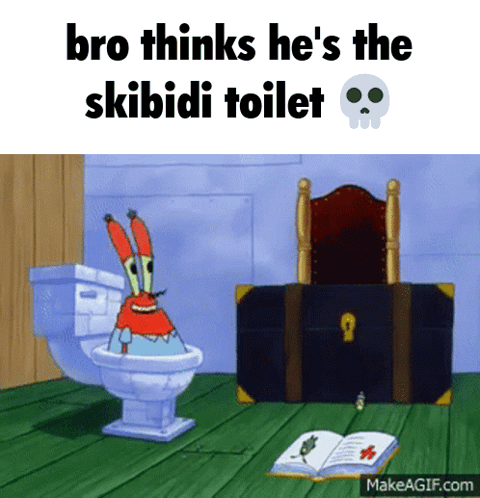 Crab In Toilet Bro Thinks He's The Skibidi Toilet GIF