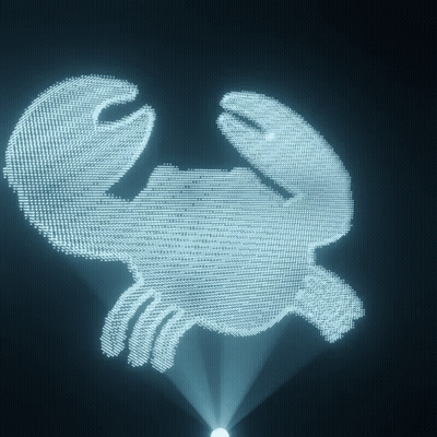Crab Made Of Numbers GIF