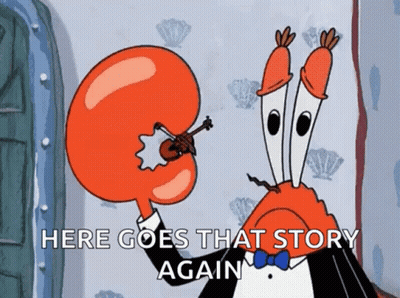 Crab Playing Violin Here Goes That Story Again GIF