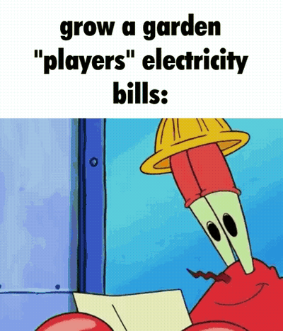 Crab Reading Book Grow a Garden Players Electricity Bills