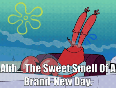 Crab Saying The Sweet Smell Of A New Day GIF