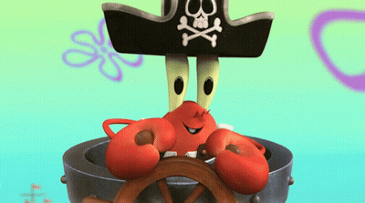 Crab Wearing Pirate Hat With Crossbones