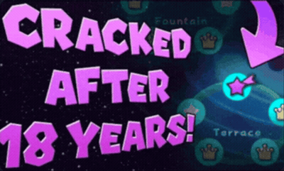 Cracked After 18 Years On Purple Background GIF