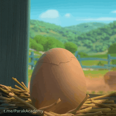 Cracked Egg In Nest GIF