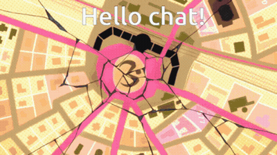 Cracked Map Saying Hello Chat GIF