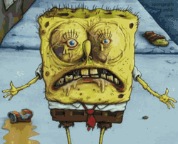 Crackhead SpongeBob Nose Bubble GIF