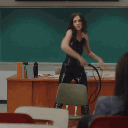 Cracking The Whip Mistress In Latex GIF