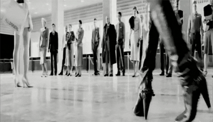 Cracking The Whip Monochromatic Leather And Lace GIF