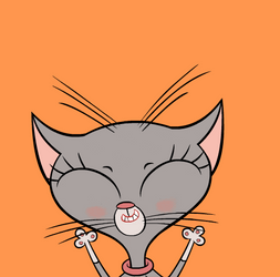 Cracking Up Animated Cat GIF